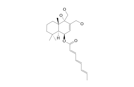 USTUSOLATE_A;6-O-(OCTA-2-E,4-E,6-E-TRIENOYL)-12-HYDROXY-6-EPI-ALBRASSITRIOL