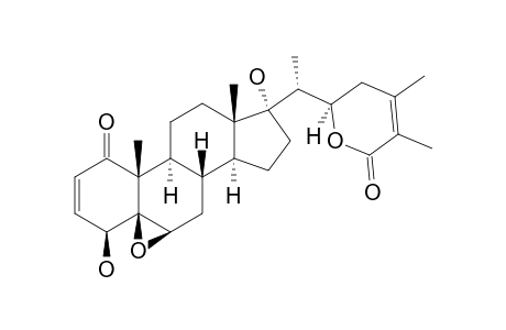 TUBOCAPSANOLIDE_F;5-BETA,6-BETA-EPOXY-4-BETA,17-ALPHA-DIHYDROXY-1-OXO-WITHA-2,24-DIENOLIDE