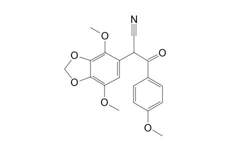 3-(4-Methoxyphenyl)-3-oxo-2-(2,5-dimethoxy-3,4-methylenedioxyphenyl)propanenitrile