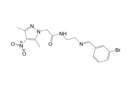 N-(2-{[(E)-(3-bromophenyl)methylidene]amino}ethyl)-2-(3,5-dimethyl-4-nitro-1H-pyrazol-1-yl)acetamide