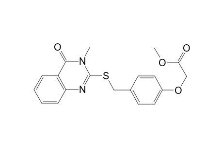 Methyl (4-([(3-methyl-4-oxo-3,4-dihydro-2-quinazolinyl)sulfanyl]methyl)phenoxy)acetate