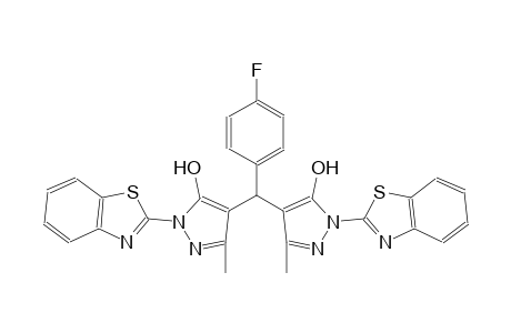 1-(1,3-benzothiazol-2-yl)-4-[[1-(1,3-benzothiazol-2-yl)-5-hydroxy-3-methyl-1H-pyrazol-4-yl](4-fluorophenyl)methyl]-3-methyl-1H-pyrazol-5-ol