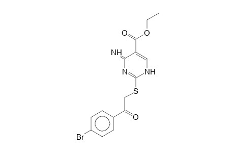 Ethyl 2-[(4'-bromophenacyl)thio]-4(1H)-imino-5-pyrimidinecarboxylate