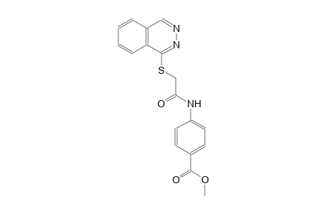 Benzoic acid, 4-[2-(phthalazin-1-ylsulfanyl)acetylamino]-, methyl ester