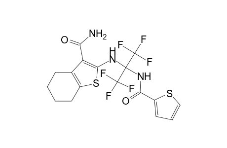 2-([2,2,2-Trifluoro-1-[(2-thienylcarbonyl)amino]-1-(trifluoromethyl)ethyl]amino)-4,5,6,7-tetrahydro-1-benzothiophene-3-carboxamide