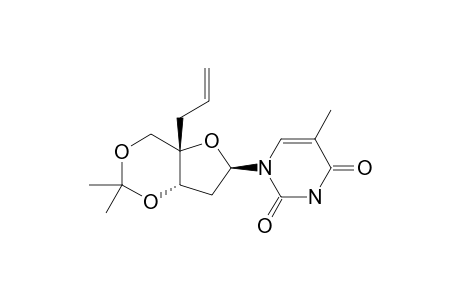 5-METHYL-1-[(4AS,6R,7AS)-2,2-DIMETHYL-4A-(2-PROPENYL)-TETRAHYDROFURO-[3,2-D]-[1,3]-DIOXIN-6-YL]-1H-PYRIMIDINE-2,4-DIONE
