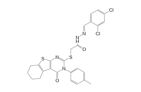 N'-[(E)-(2,4-dichlorophenyl)methylidene]-2-{[3-(4-methylphenyl)-4-oxo-3,4,5,6,7,8-hexahydro[1]benzothieno[2,3-d]pyrimidin-2-yl]sulfanyl}acetohydrazide