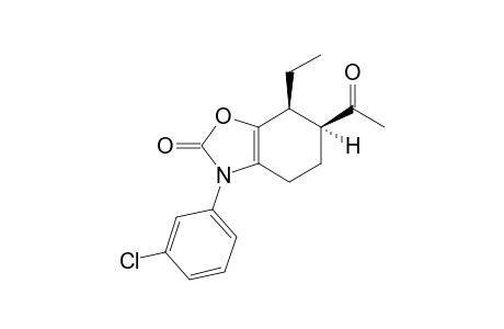 (6R*,7R*)-6-ACETYL-N-(3-CHLOROPHENYL)-7-ETHYL-4,5,6,7-TETRAHYDROBENZOXAZOL-2-ONE