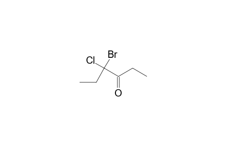 3-Hexanone, 4-bromo-4-chloro-