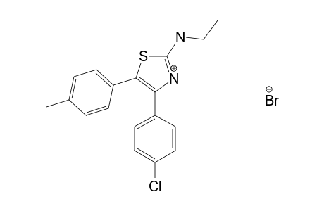 4-(p-chlorophenyl)-2-(ethylamino)-5-p-tolylthiazole, monohydrobromide