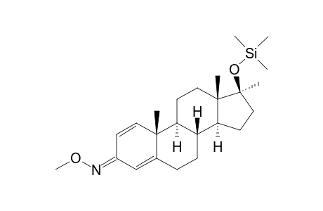 17.BETA.-[(TRIMETHYLSILYL)OXY]-17.ALPHA.-METHYLANDROSTA-1,4-DIENE-3-ONE(3-O-METHYLOXIME)