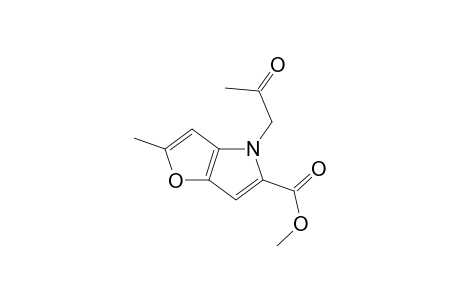 4H-Furo[3,2-b]pyrrole-5-carboxylic acid, 2-methyl-4-(2-oxopropyl)-, methyl ester