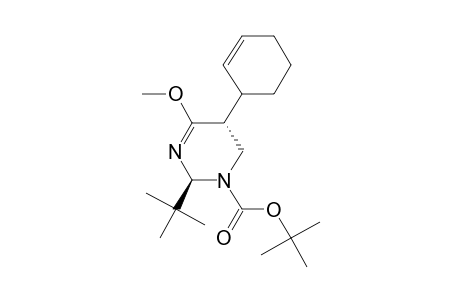 t-Butyl rac-(2S,5R)-2-(t-butyl)-5-[cyclohex-2'-enyl]-4-methoxy-5,6-dihydro-2H-pyrimidine-1-carboxylate