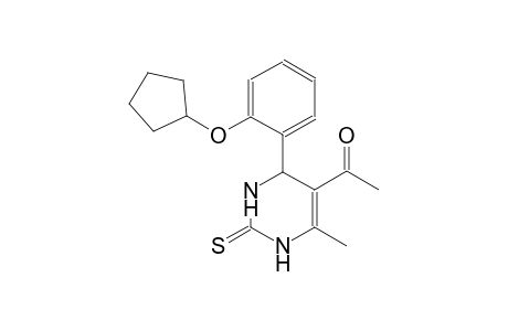 1-{4-[2-(cyclopentyloxy)phenyl]-6-methyl-2-thioxo-1,2,3,4-tetrahydro-5-pyrimidinyl}ethanone