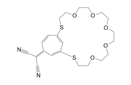 2-[5,8,11,14,17-pentaoxa-2,20-dithiabicyclo[19.4.1]hexacosa-1(26),21,24-trien-23-ylidene]malononitrile