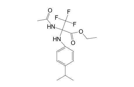 Ethyl 2-acetamido-3,3,3-trifluoro-2-(4-isopropylanilino)propionate