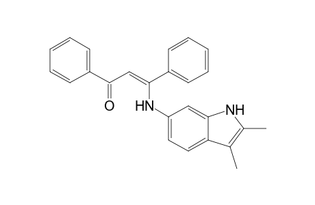 (Z)-3-[(2,3-dimethyl-1H-indol-6-yl)amino]-1,3-diphenyl-2-propen-1-one