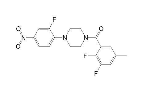 (2,3-Difluoro-5-methyl-phenyl)-[4-(2-fluoro-4-nitro-phenyl)-piperazin-1-yl]-methanone