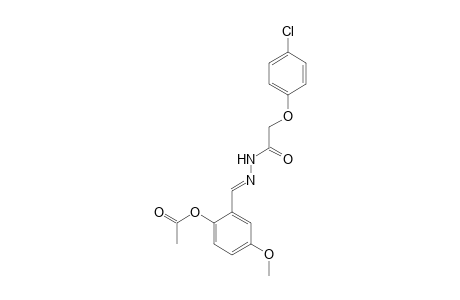 N'-(2-acetoxy-5-methoxybenzylidene)-2-(4-chlorophenoxy)acethydrazide