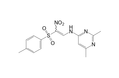 2,4-dimethyl-6-{[2-nitro-2-(p-tolylsulfonyl)vinyl]amino}pyrimidine