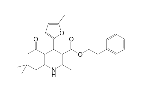 5-keto-2,7,7-trimethyl-4-(5-methyl-2-furyl)-1,4,6,8-tetrahydroquinoline-3-carboxylic acid phenethyl ester