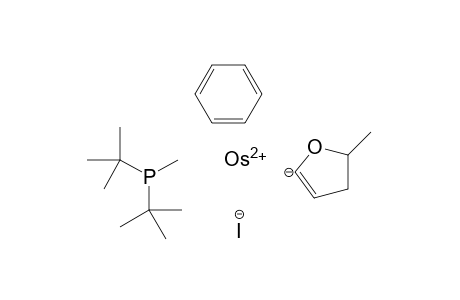 Benzene ditert-butyl(methyl)phosphane 2-methyl-3,5-dihydro-2H-furan-5-ide osmium(II) iodide