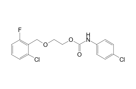 Carbamic acid, N-(4-chlorophenyl)-, 2-(2-chloro-6-fluorobenzyloxy)ethyl ester
