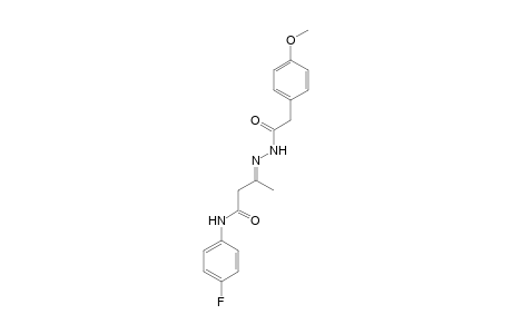 N-(4-Fluorophenyl)-3-[(4-methoxyphenylacetyl)hydrazono]butyramide