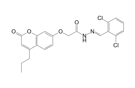 [(2-oxo-4-propyl-2H-1-benzopyran-7-yl)oxy]acetic acid, (2,6-dichlorobenzylidene)hydrazide