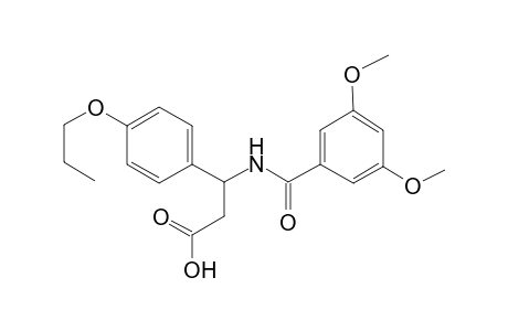 3-[(3,5-dimethoxybenzoyl)amino]-3-(4-propoxyphenyl)propanoic acid