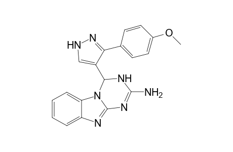 4-[3-(4-methoxyphenyl)-1H-pyrazol-4-yl]-3,4-dihydro[1,3,5]triazino[1,2-a]benzimidazol-2-amine