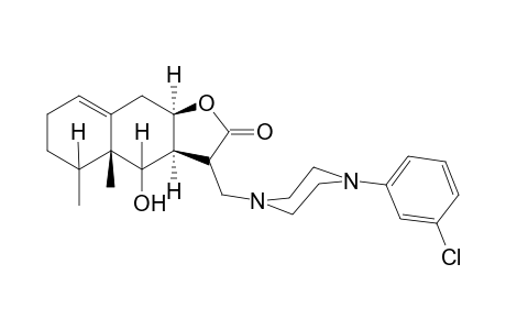 (3S,3aS,4S,4aR,5S,9aR)-3-{[4-(3-chlorophenyl)-1-piperazinyl]methyl}-4-hydroxy-4a,5-dimethyl-3a,4,4a,5,6,7,9,9a-octahydronaphtho[2,3-b]furan-2(3H)-one