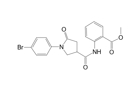 benzoic acid, 2-[[[1-(4-bromophenyl)-5-oxo-3-pyrrolidinyl]carbonyl]amino]-, methyl ester
