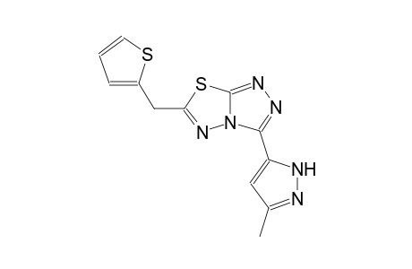 3-(3-methyl-1H-pyrazol-5-yl)-6-(2-thienylmethyl)[1,2,4]triazolo[3,4-b][1,3,4]thiadiazole