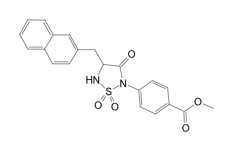 Methyl 4-{4'-(naphthalen-2"-yl)methyl]-1',1',3'-trioxo-1'-.lambda( 6).,2,5-thiadiazolan-2'-yl}-benzoate