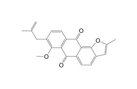 7-Methoxy-2-methyl-8-(2'-methylprop-2'-enyl)-6,11-dihydroanthra[1,2-b]furan-6,11-dione