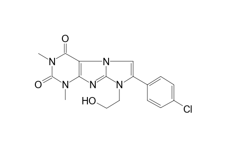 7-(4-chlorophenyl)-8-(2-hydroxyethyl)-1,3-dimethyl-1H-imidazo[2,1-f]purine-2,4(3H,8H)-dione