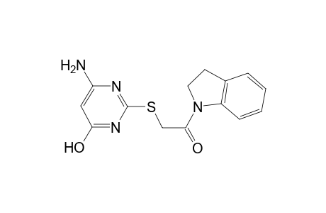 2-(4-Amino-6-hydroxy-pyrimidin-2-ylsulfanyl)-1-(2,3-dihydro-indol-1-yl)-ethanone