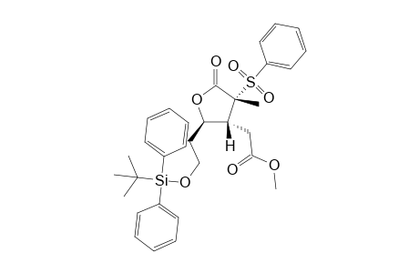 (2R,3R,4R)-2-Methyl-2-benzenesulphonyl-3-methoxycarbonylmethyl-4-(2'-tert-butyldiphenylsilyloxy)ethyl-.gamma.-butyroacetone