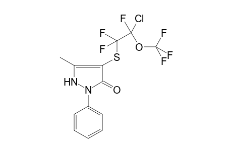 4-{[2-chloro-1,1,2-trifluoro-2-(trifluoromethoxy)ethyl]sulfanyl}-5-methyl-2-phenyl-1,2-dihydro-3H-pyrazol-3-one