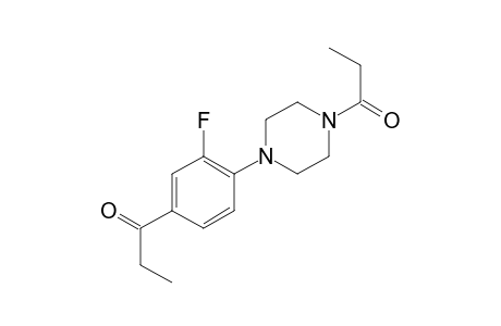 1-[3-Fluoro-4-(4-propionyl-1-piperazinyl)phenyl]-1-propanone
