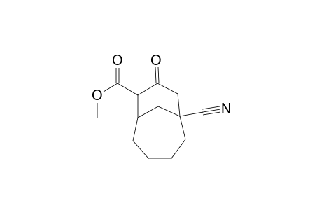 Methyl ester of 1-cyano-8-oxobicyclo[4.3.1]decane-7-carboxylic acid