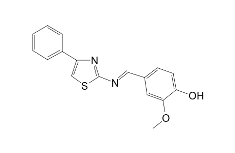 2-Methoxy-4-{[(4-phenyl-1,3-thiazol-2-yl)imino]methyl}phenol