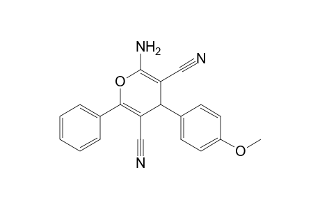 2-amino-4-(p-methoxyphenyl)-6-phenyl-4H-pyran-3,5-dicarbonitrile