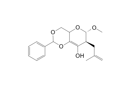 Methyl 4,6-O-Benzylidene-2-deoxy-2-C-(2-methyl-2-propenyl)-.alpha.-D-arabinohexopyranoside-3-ulose