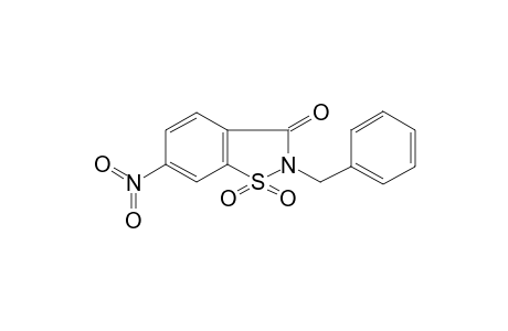 1,2-Benzisothiazol-3(2H)-one, 2-benzyl-6-nitro-, 1,1-dioxide