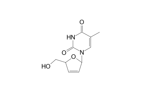 1-(2,3-Deoxy-.beta.,D-glycero-pent-2-enofuranosyl)thymine