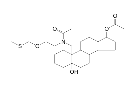 19-(Acetyl(2-[(methylsulfanyl)methoxy]ethyl)amino)-5-hydroxyandrostan-17-yl acetate