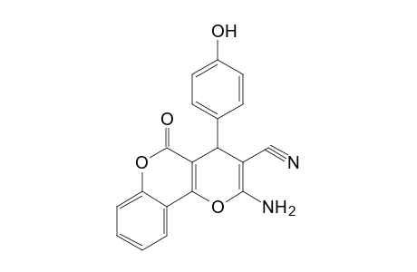 2-Amino-4-(4-hydroxy-phenyl)-5-oxo-4H,5H-pyrano[3,2-c]chromene-3-carbonitrile