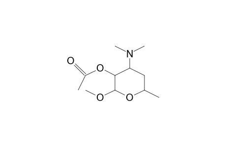 Methyl 2-O-acetyl-3,4,6-trideoxy-3-(dimethylamino)hexopyranoside